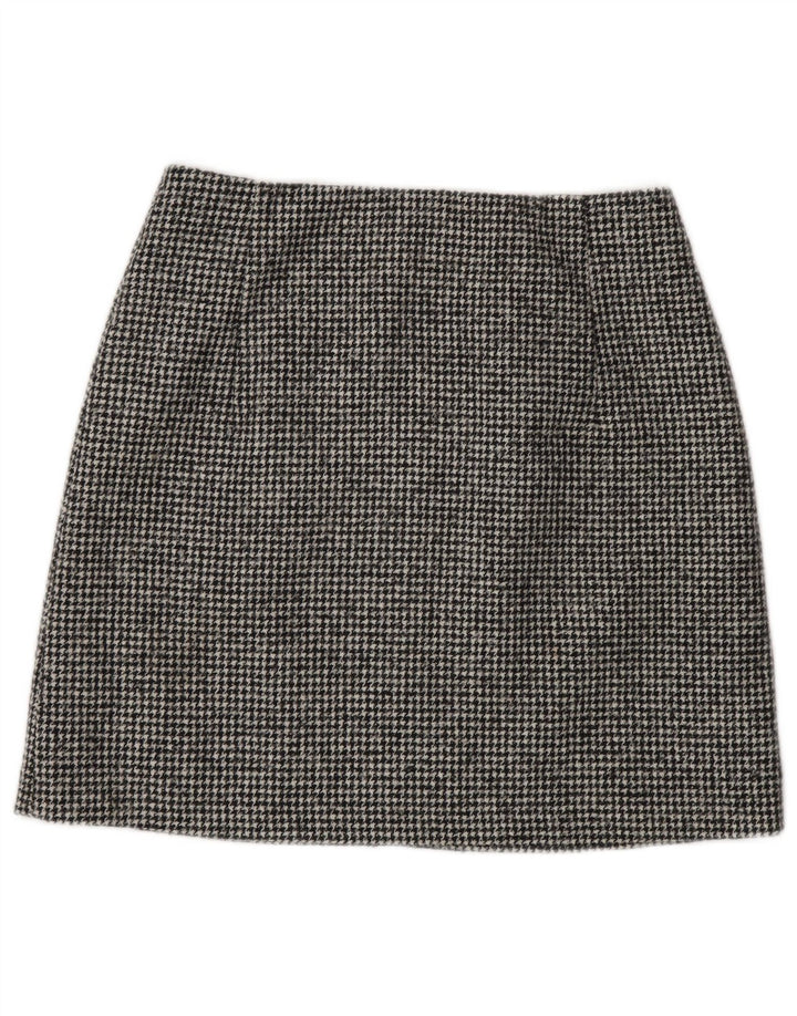 Fusta Mini Massimo Dutti pentru femei Mic W26 Lână cu picior de gală neagră