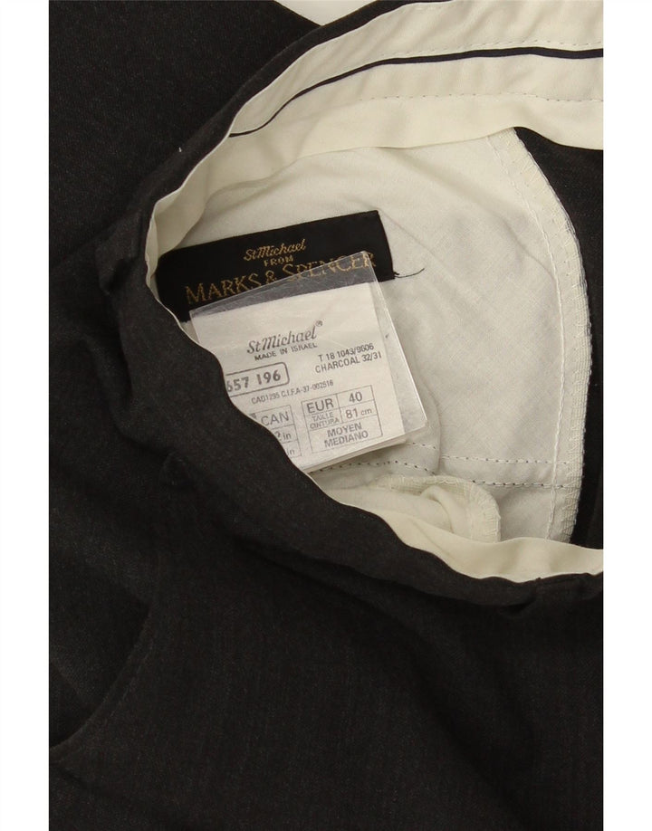 MARKS & SPENCER Pantaloni drepți pentru bărbați L30 L30 Poliester gri