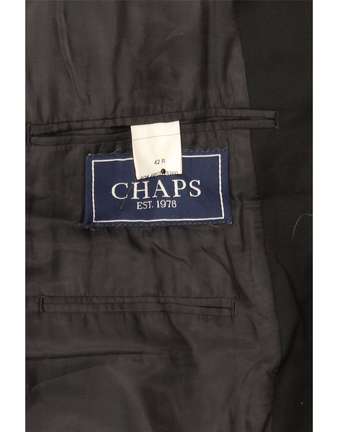 CHAPS Mens 2 Button Blazer Jacket UK 42 XL Black Wool Vintage Chaps and Second-Hand Chaps from Messina Hembry 