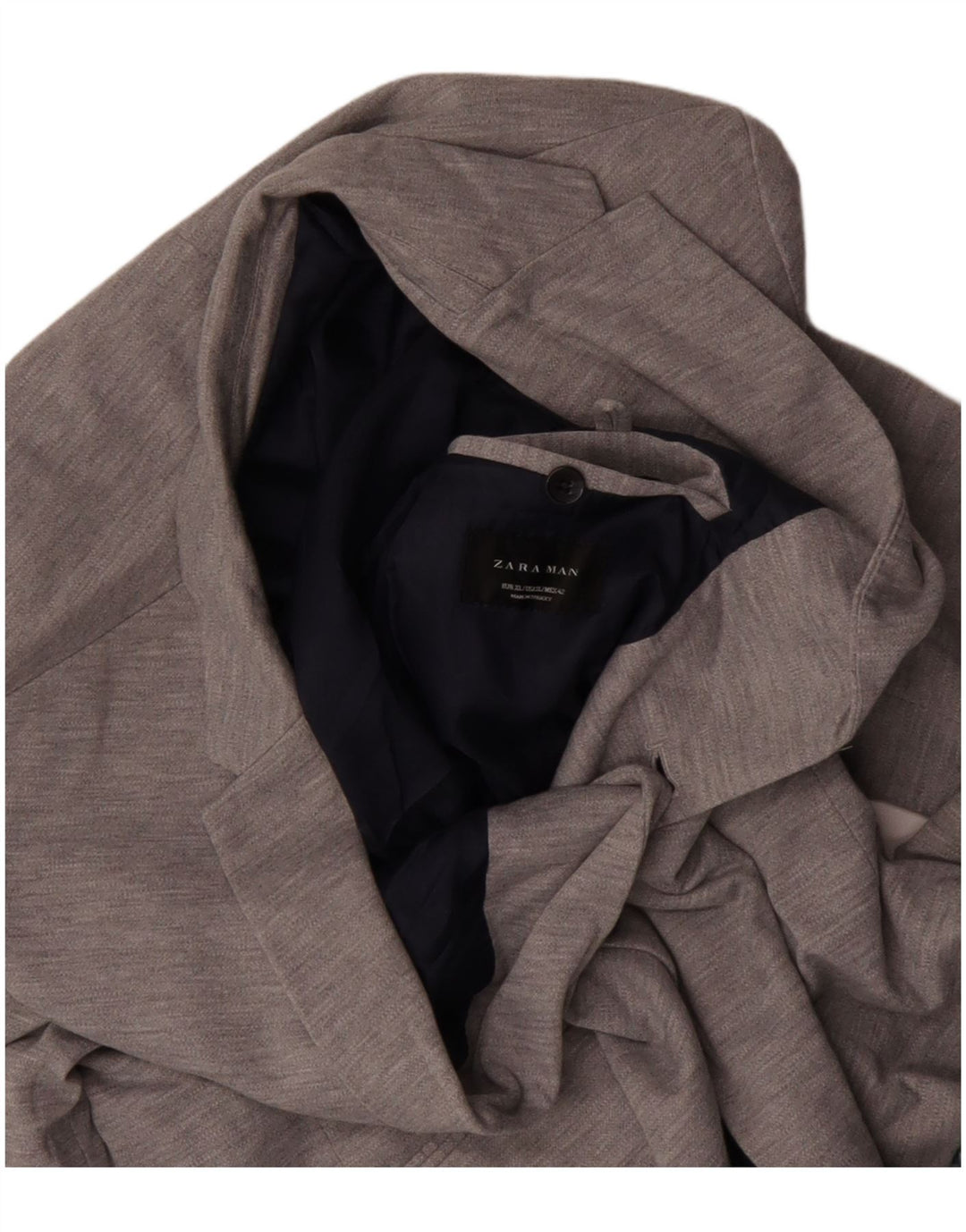 Blazer pentru bărbați Zara, cu 2 nasturi, UK 42 XL Poliester gri