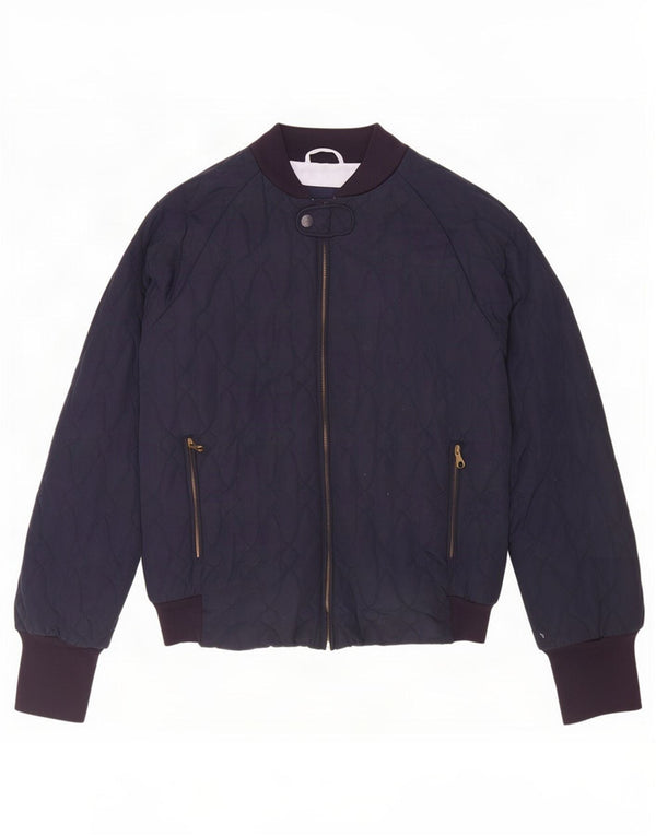 Gant Mens Quilted Jacket UK 38 Medium Navy Blue Polyester