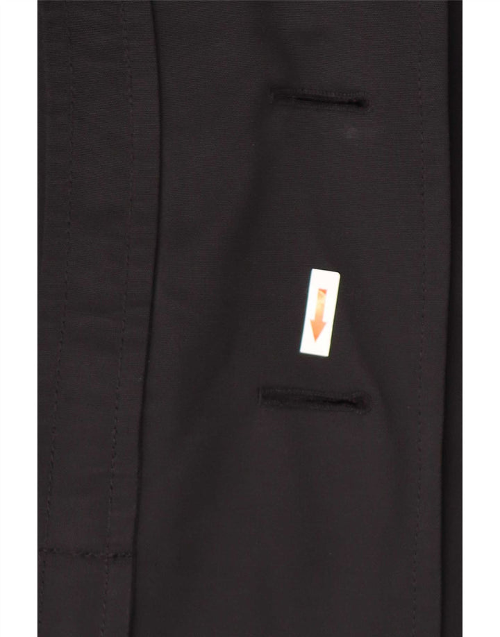 Blazer pentru femei Zara cu 1 nasture, UK 10, bumbac negru mic