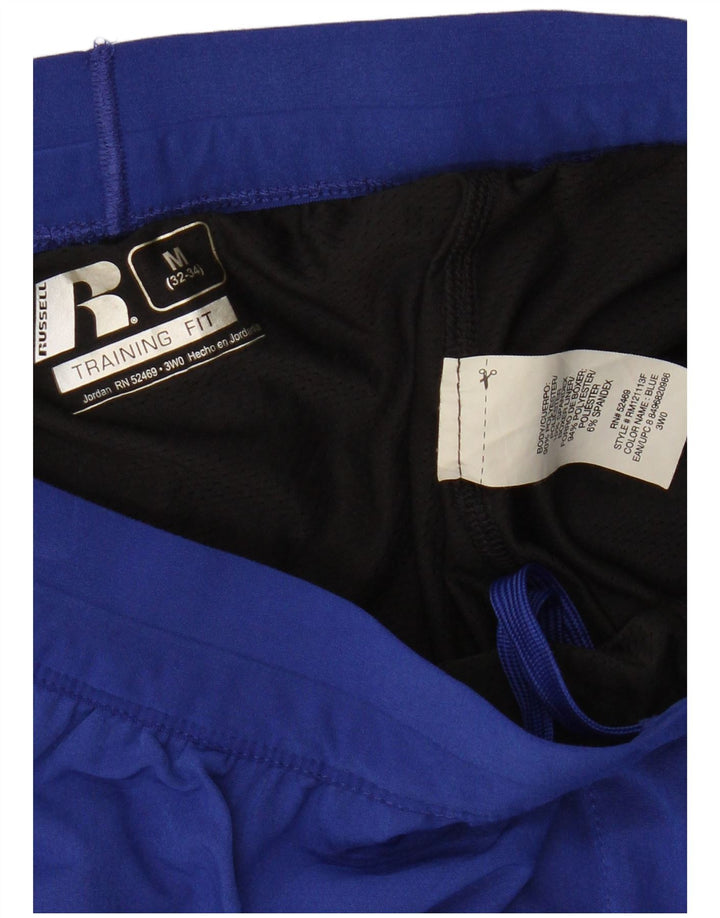 Pantaloni scurți sport Russell Athletic pentru bărbați, poliester albastru mediu