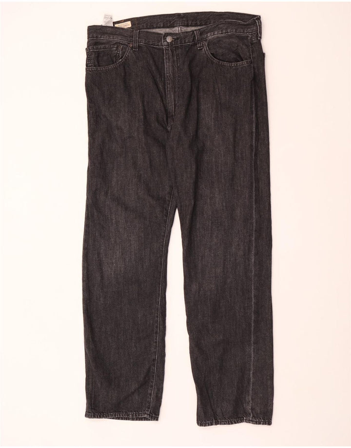 Blugi drepti pentru bărbați LEVI'S, cu ajustare relaxată, W36 L32, bumbac negru