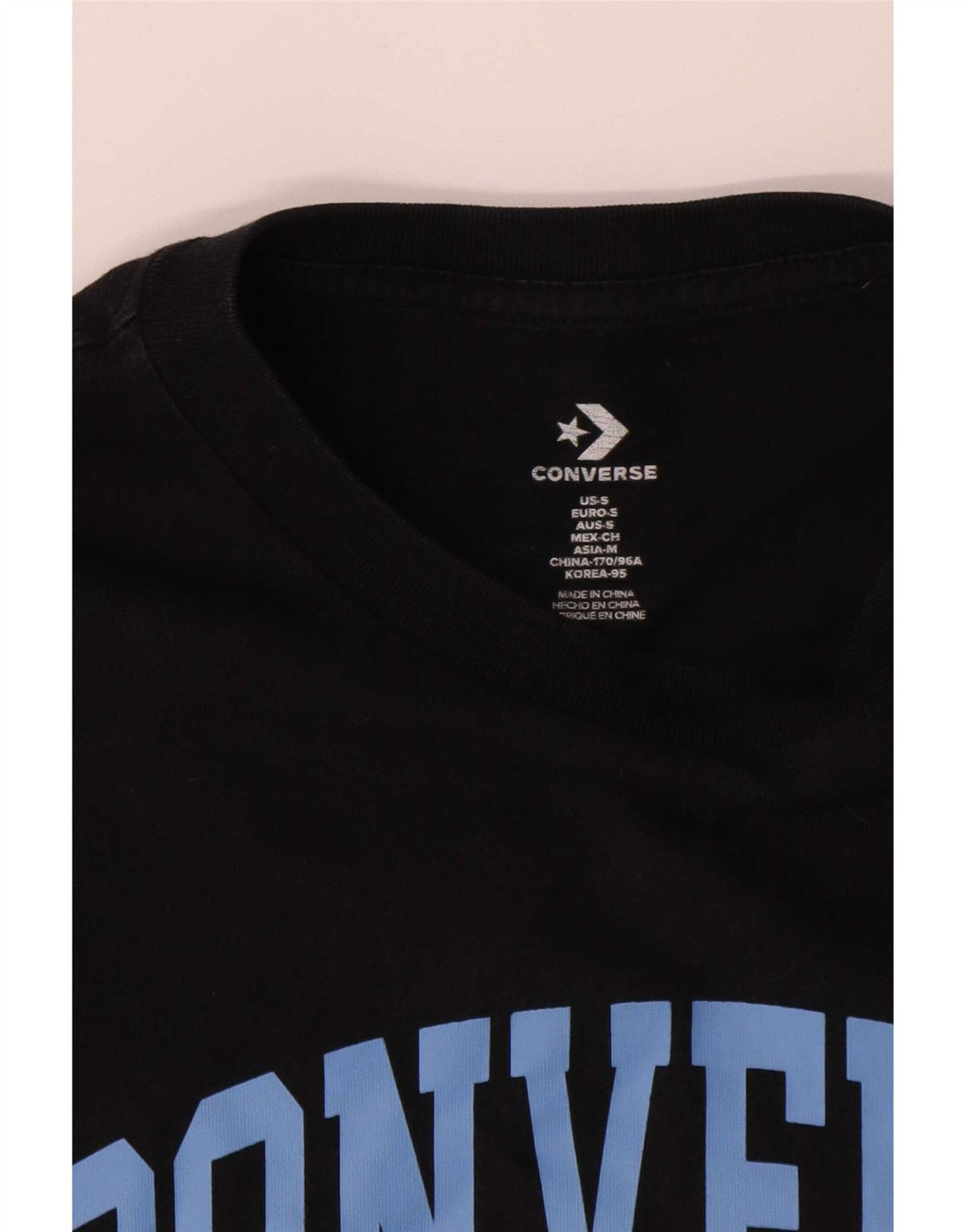 Tricou grafic Converse pentru bărbați Top mic, negru, bumbac