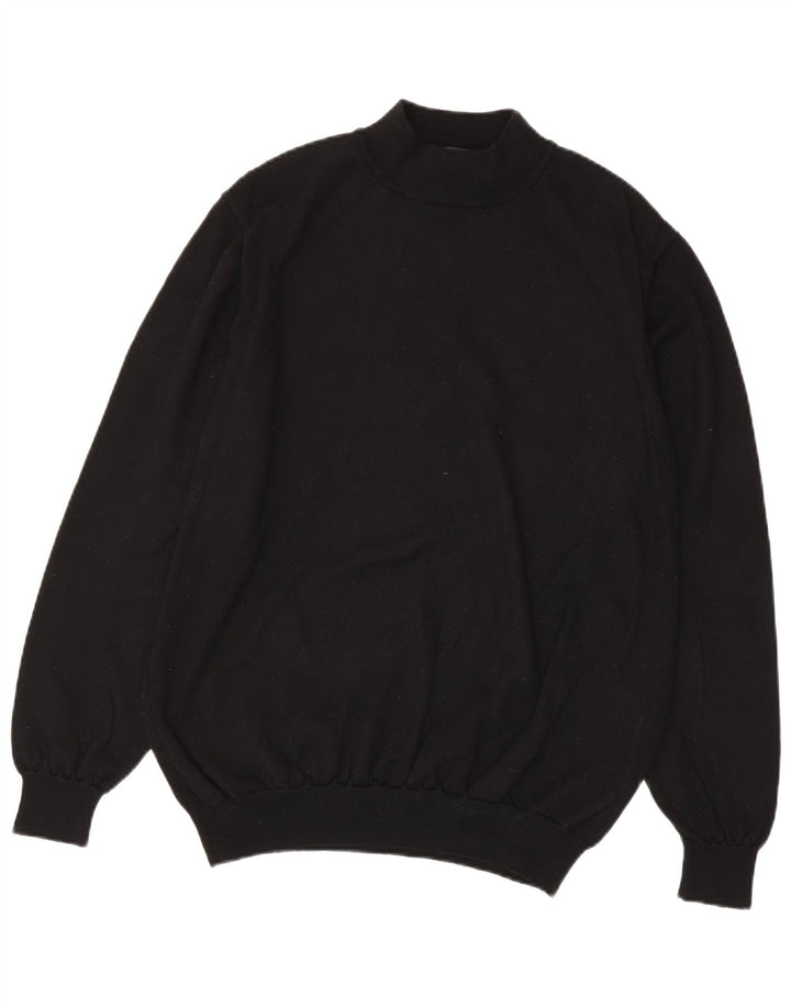Pulover cu gât țestoasă pentru bărbați Hugo Boss, 3XL, lână virgină neagră