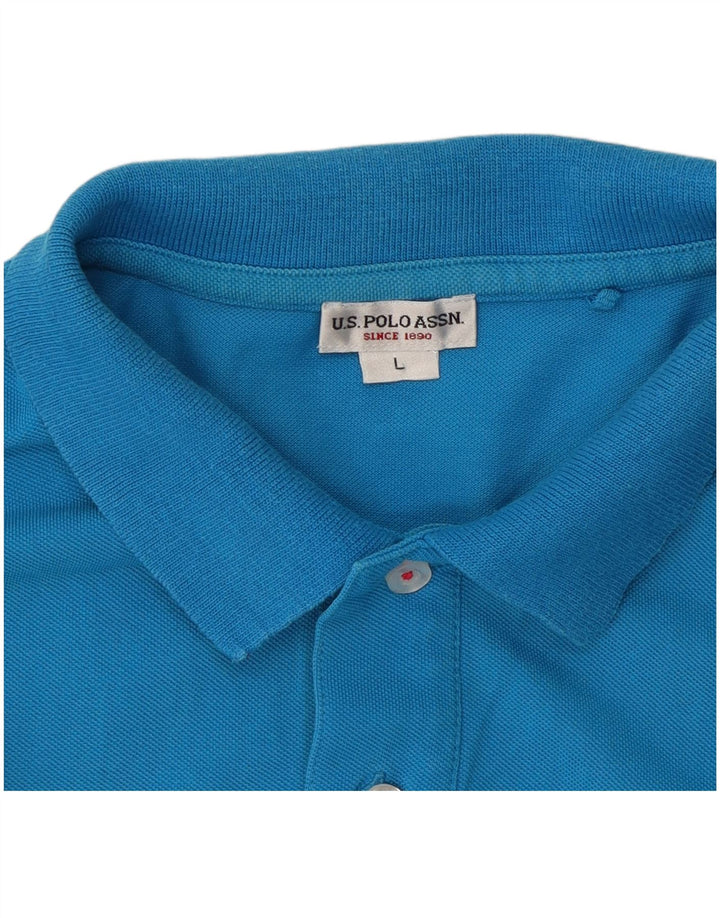 U.S. POLO ASSN. Tricou polo pentru bărbați, mare, albastru