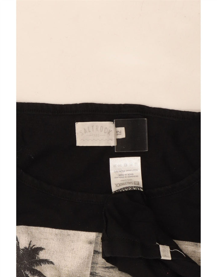 Tricou grafic SALTROCK pentru femei Top UK 12 Medium Black Bumbac