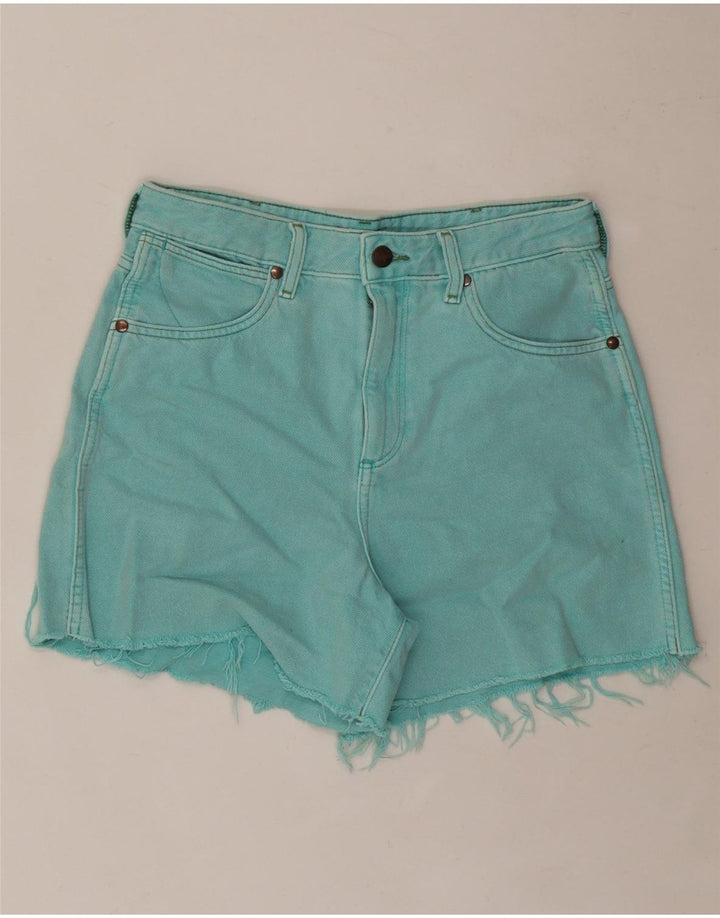 Pantaloni scurți din denim WRANGLER pentru femei W28 bumbac turcoaz mediu