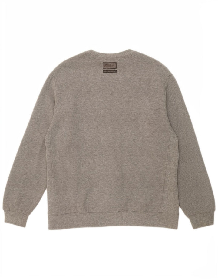 Pulover supradimensionat cu grafic Superdry pentru femei UK 14, bumbac mare, gri