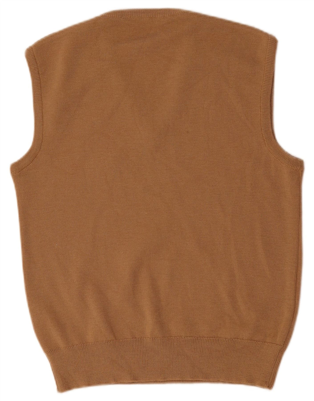 Vintage Mens Vest Tank Top IT 48 Medium Beige Lână
