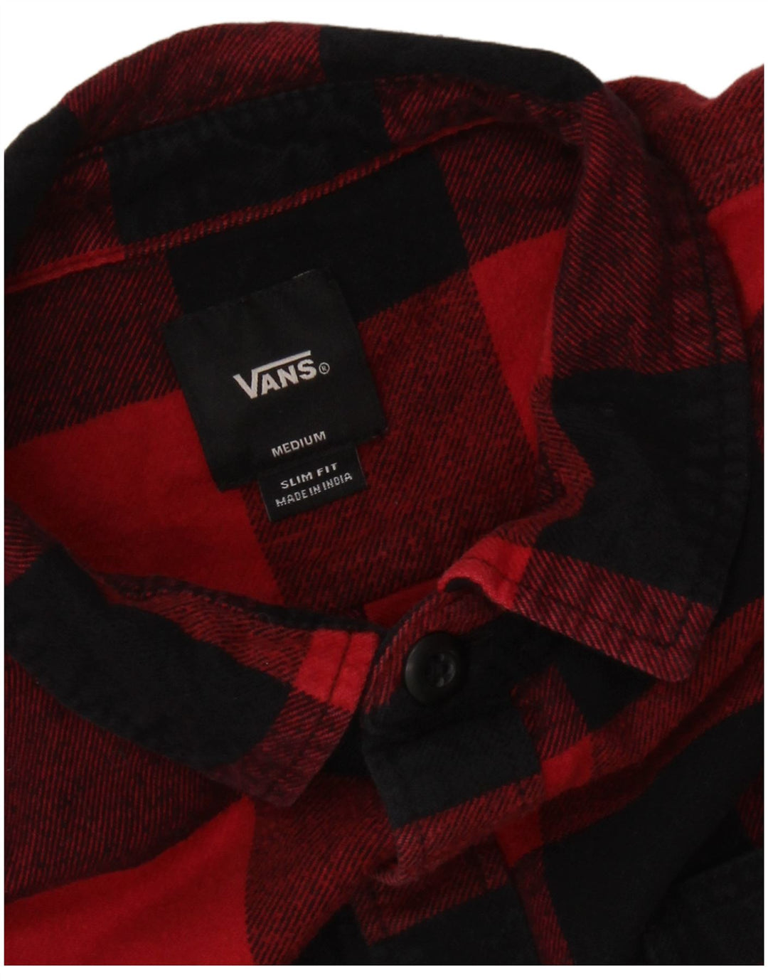 Cămașă Vans Slim Fit Flannel pentru bărbați, roșu mediu Gingham
