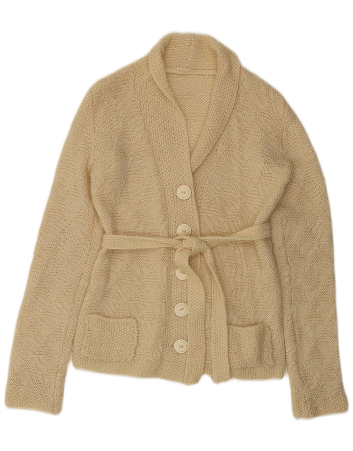Pulover Cardigan Vintage pentru Damă UK 14 Medium Bej