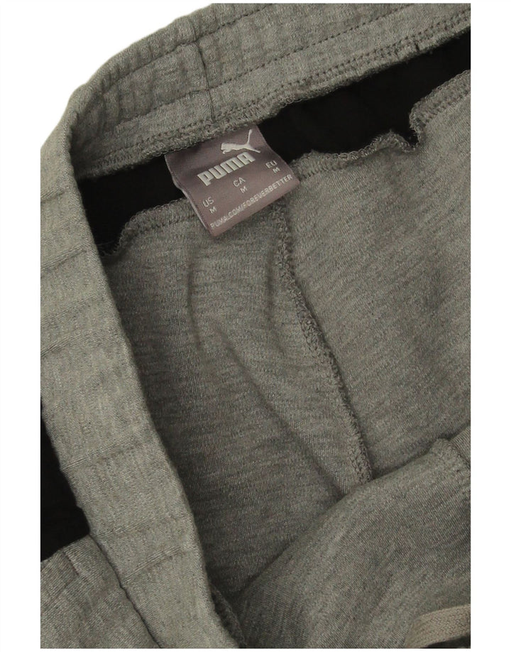 Pantaloni de trening Puma pentru bărbați, bumbac color bloc, gri mediu