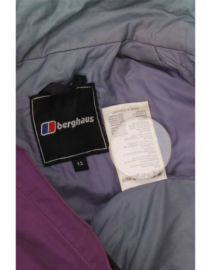 Jachetă de vânt pentru femei Berghaus cu glugă, UK 12, nailon violet mediu