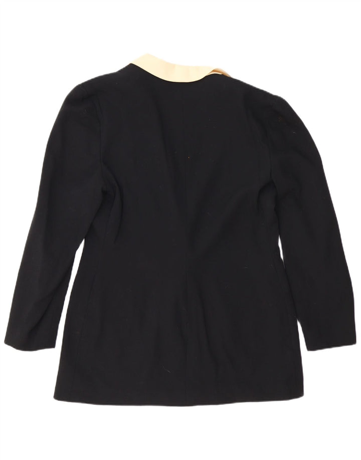 Gai Mattiolo Jachetă Blazer pentru femei cu 1 nasture UK 14 Medium Black Colorblock