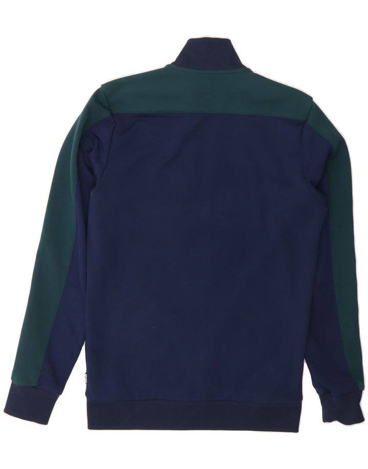 FARAH Mens Tracksuit Top Jacket XS Navy Blue Colourblock Polyester Vintage Farah and Second-Hand Farah from Messina Hembry 