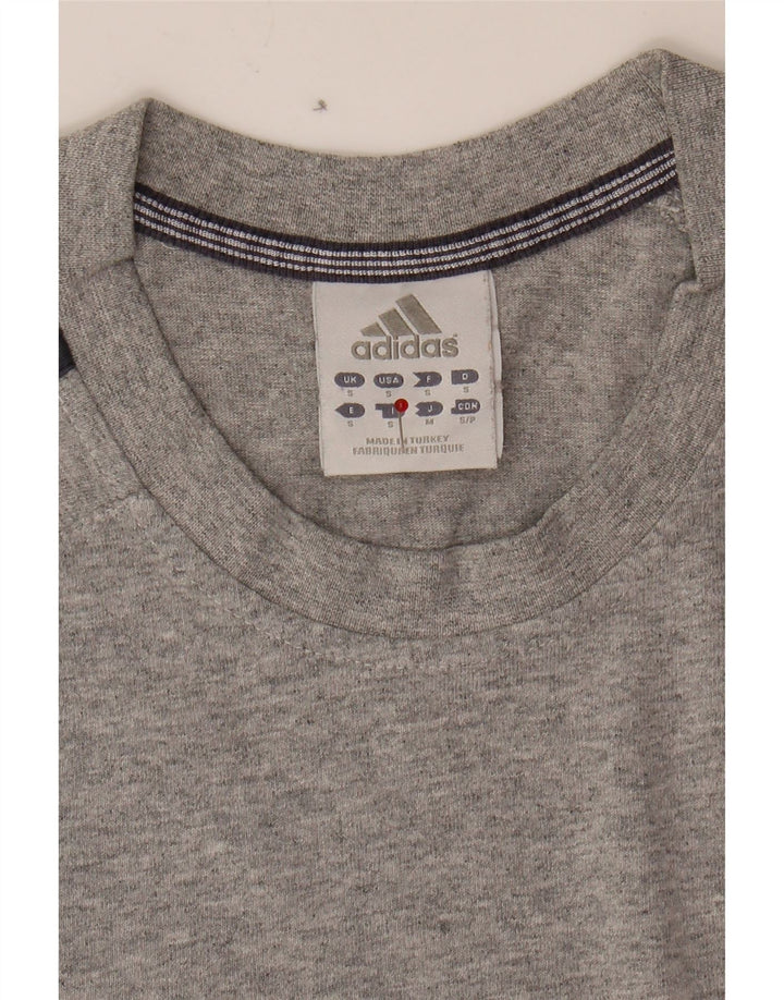 ADIDAS Mens T-Shirt Top Small Grey Cotton Vintage Adidas and Second-Hand Adidas from Messina Hembry 
