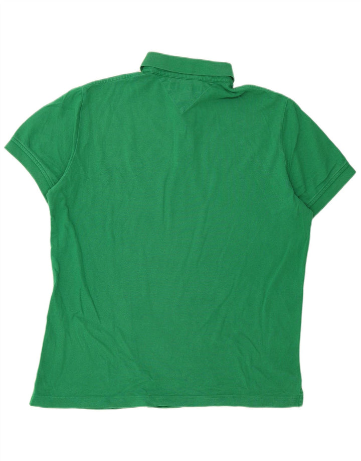 Tricou polo personalizat TOMMY HILFIGER pentru bărbați, verde mediu