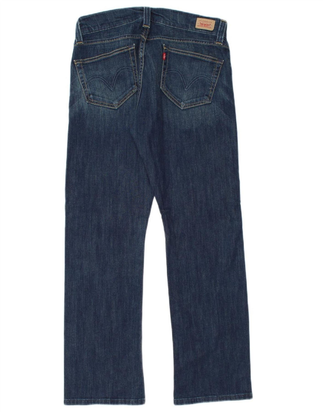 Blugi drepti înclinați pentru femei LEVI'S 504 US 13 mare W34 L30 bumbac albastru