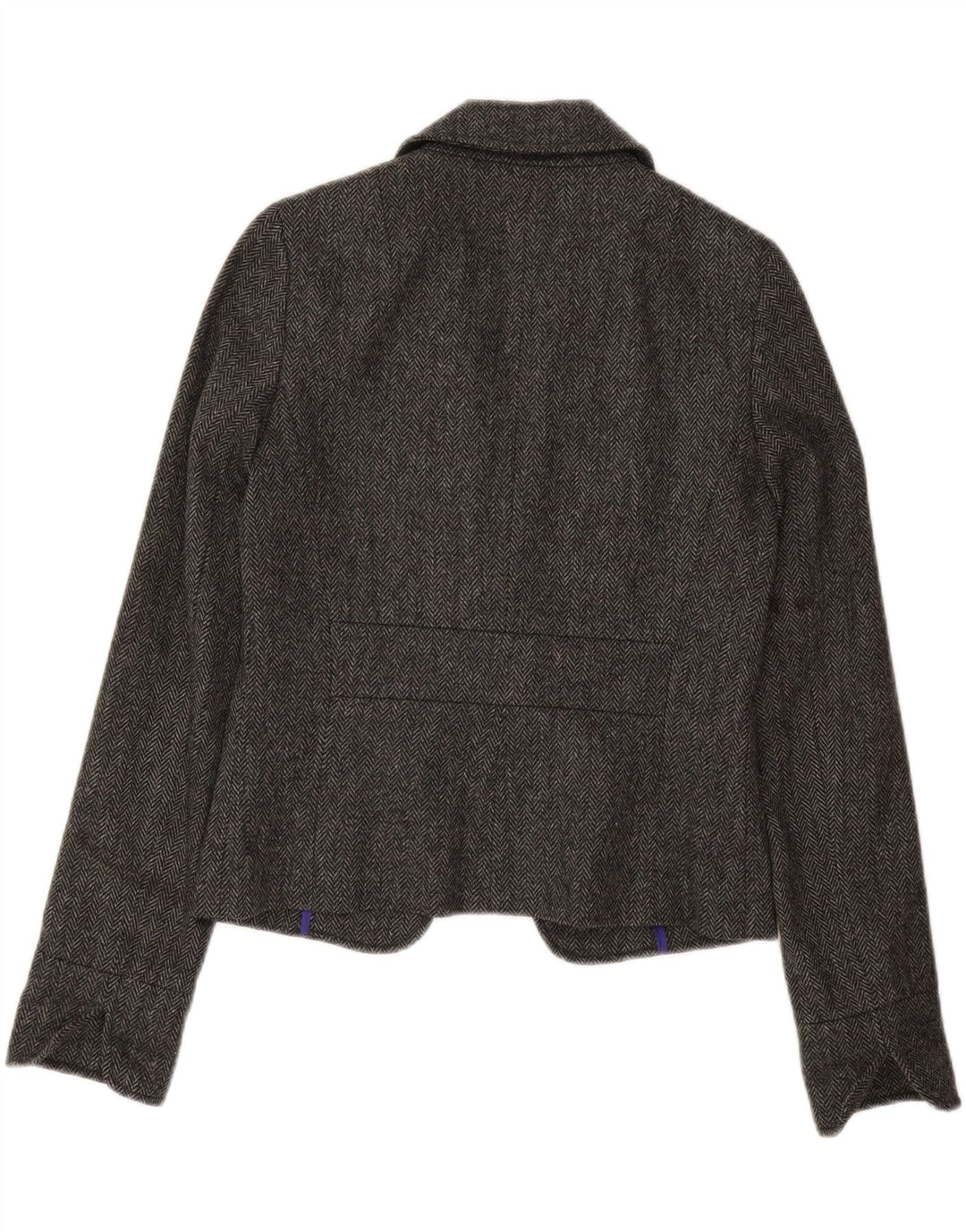 J. CREW Womens Blazer Jacket US 2 XS Grey Herringbone Wool Vintage J. Crew and Second-Hand J. Crew from Messina Hembry 