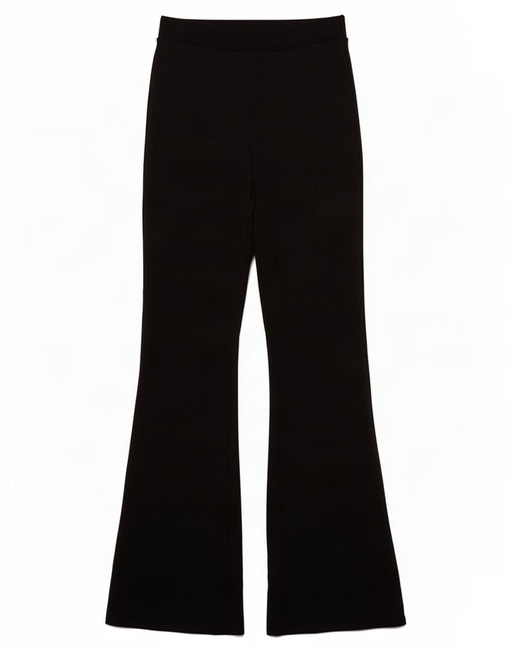 Pantaloni de trening Zara pentru femei Flare UK 12 Poliester mediu negru