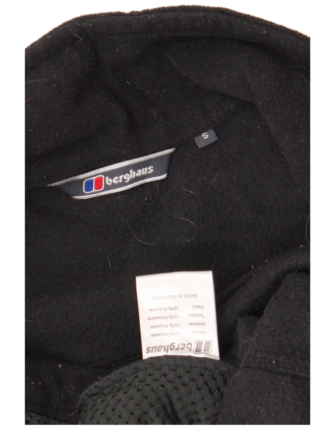 BERGHAUS Gilet pentru bărbați din lână UK 36 Poliester negru mic