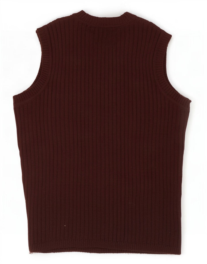 Zara Barbati Vesta Tank Top Mare Maro Lână