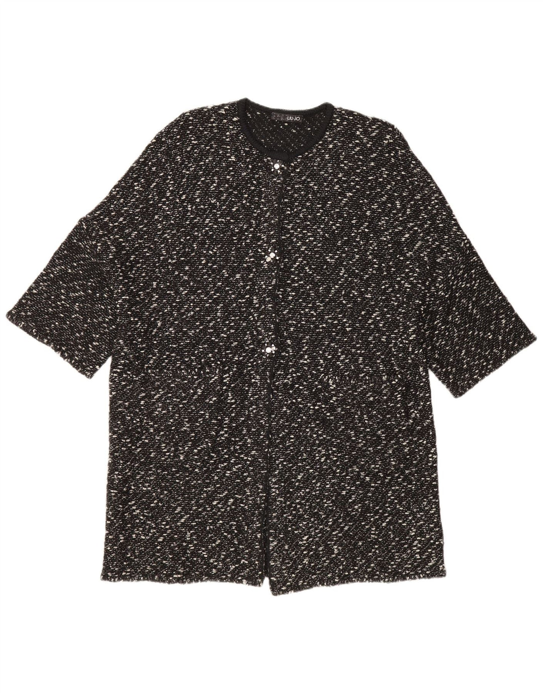 Pulover cardigan cu mânecă scurtă pentru femei Liu Jo IT 44 Medium Negru