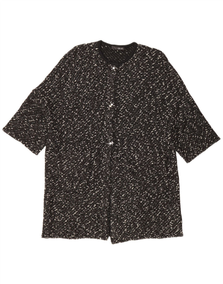 Pulover cardigan cu mânecă scurtă pentru femei Liu Jo IT 44 Medium Negru