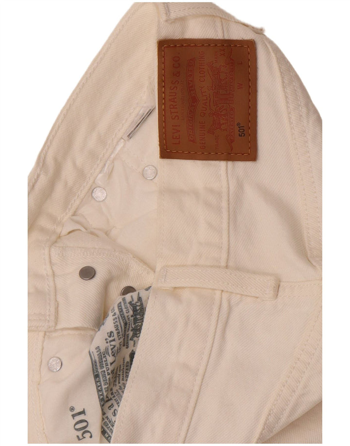 Blugi drepti 501 Levi's pentru femei W26 L26 alb
