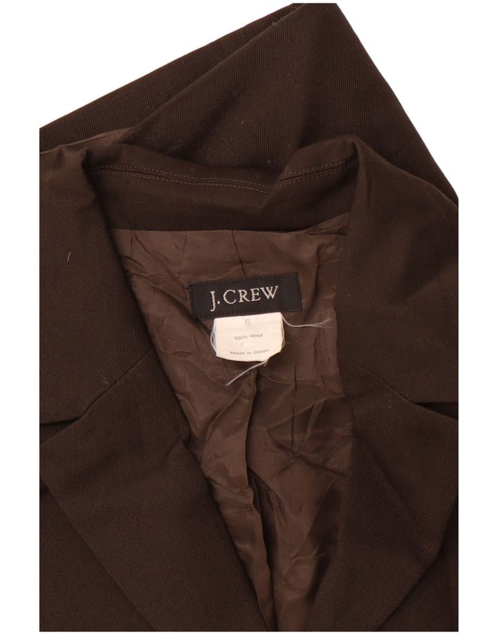 Jachetă blazer pentru femei J. CREW, cu 4 nasturi, US 6, lână maro medie