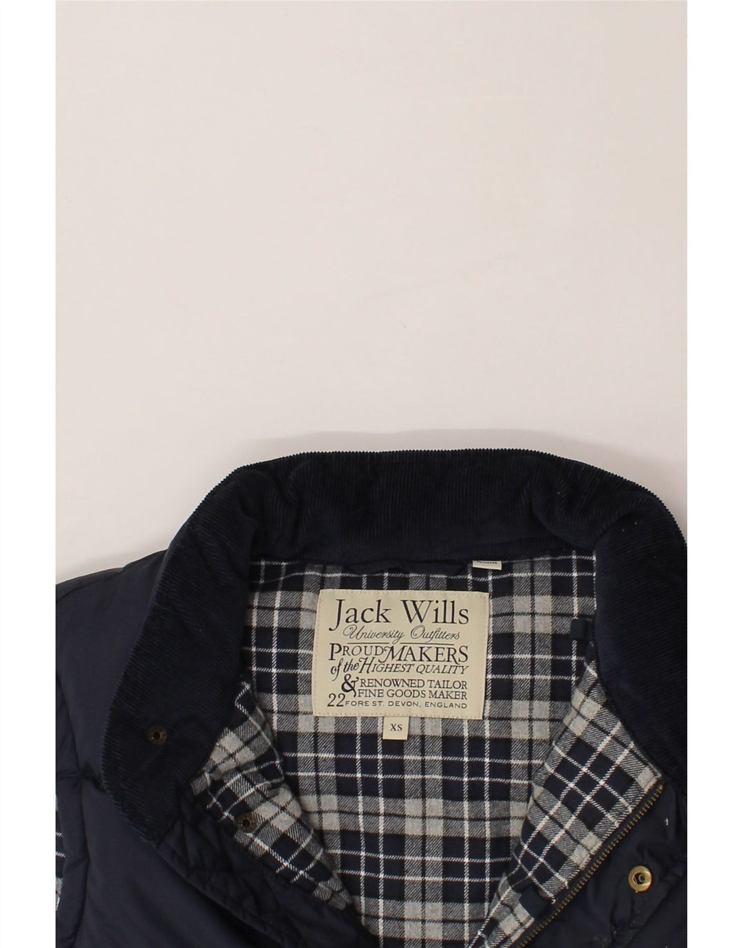 JACK WILLS Mens Padded Gilet UK 34 XS Navy Blue Polyester Vintage Jack Wills and Second-Hand Jack Wills from Messina Hembry 