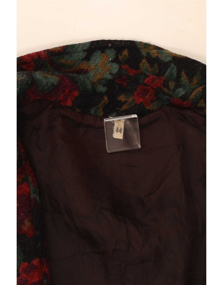 Jachetă Blazer Vintage Femei 1 Buton IT 44 Medium Multicolor Floral