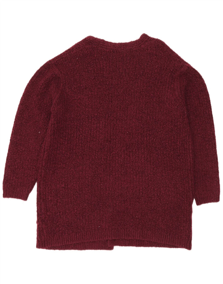 Pulover cardigan deschis supradimensionat pentru femei Marks & Spencer UK 16 Maroon mare