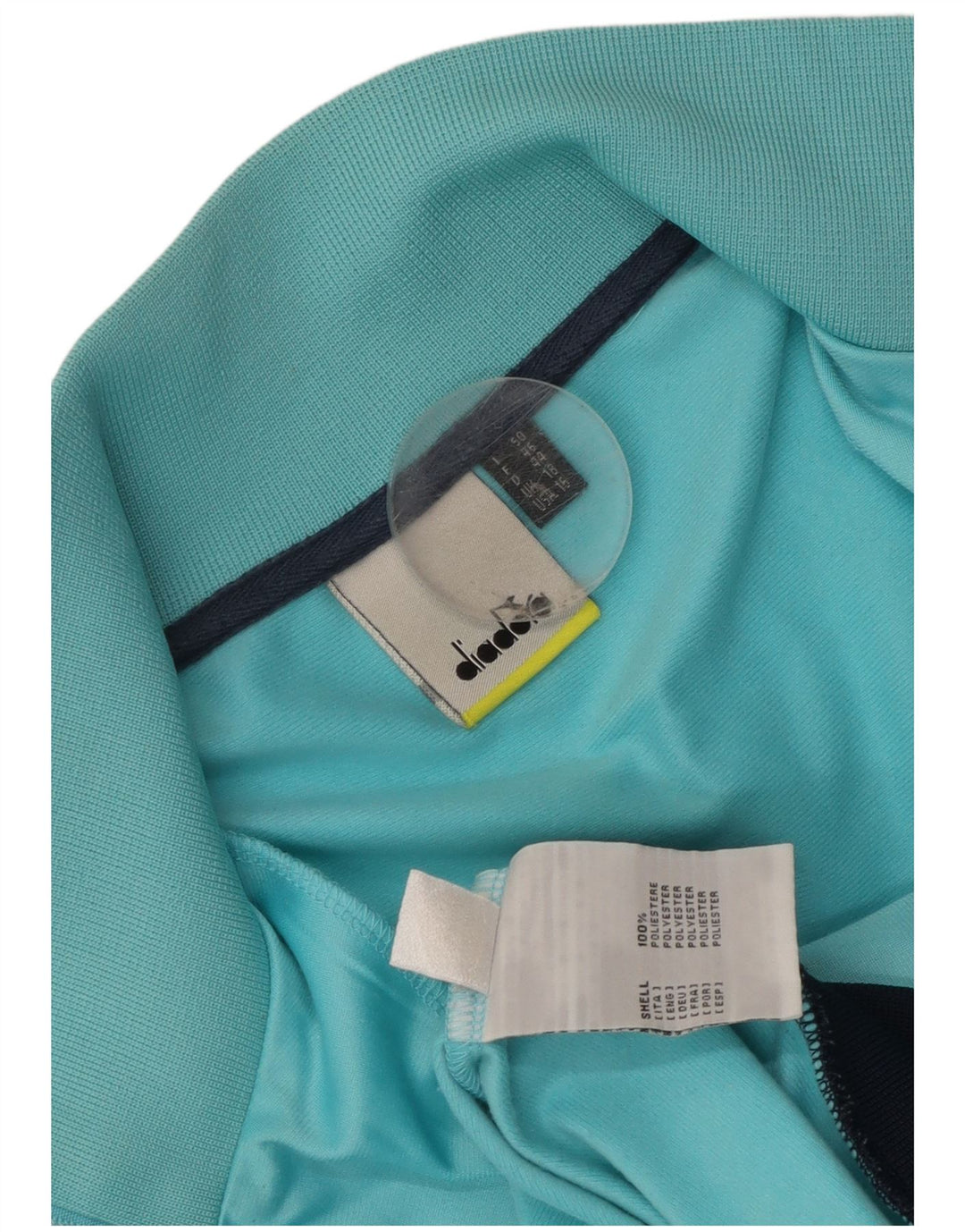 Jachetă de trening Diadora pentru femei UK 18 XL, albastru, poliester color bloc