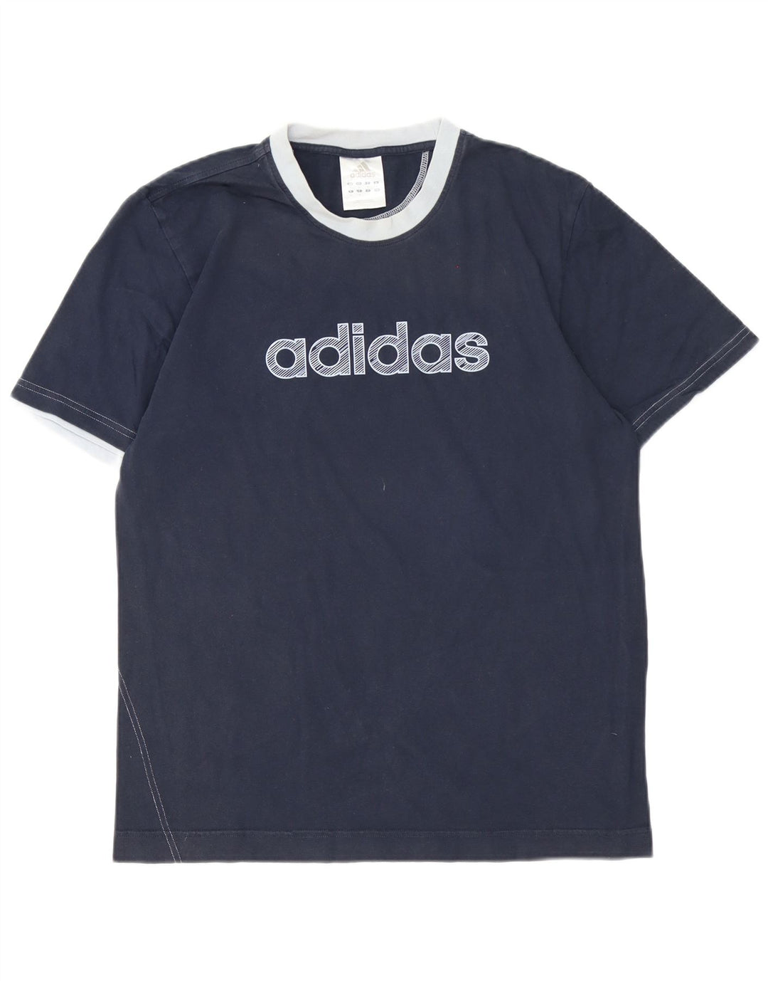 Tricou grafic pentru bărbați Adidas Top mediu din bumbac bleumarin