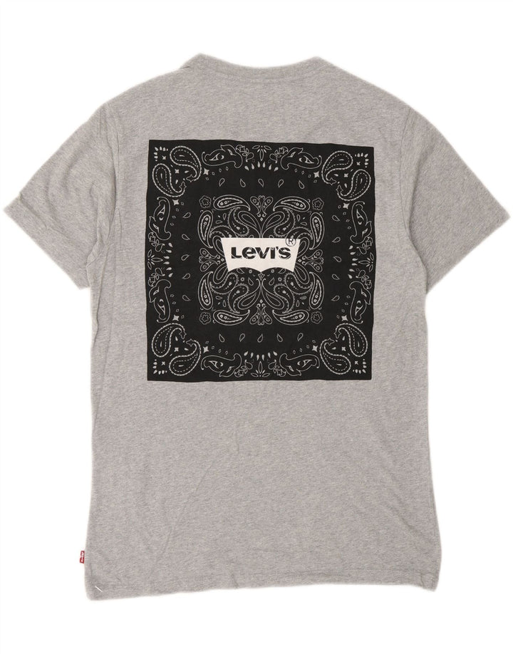 Tricou cu grafic standard Levi's pentru bărbați Top XS bumbac gri