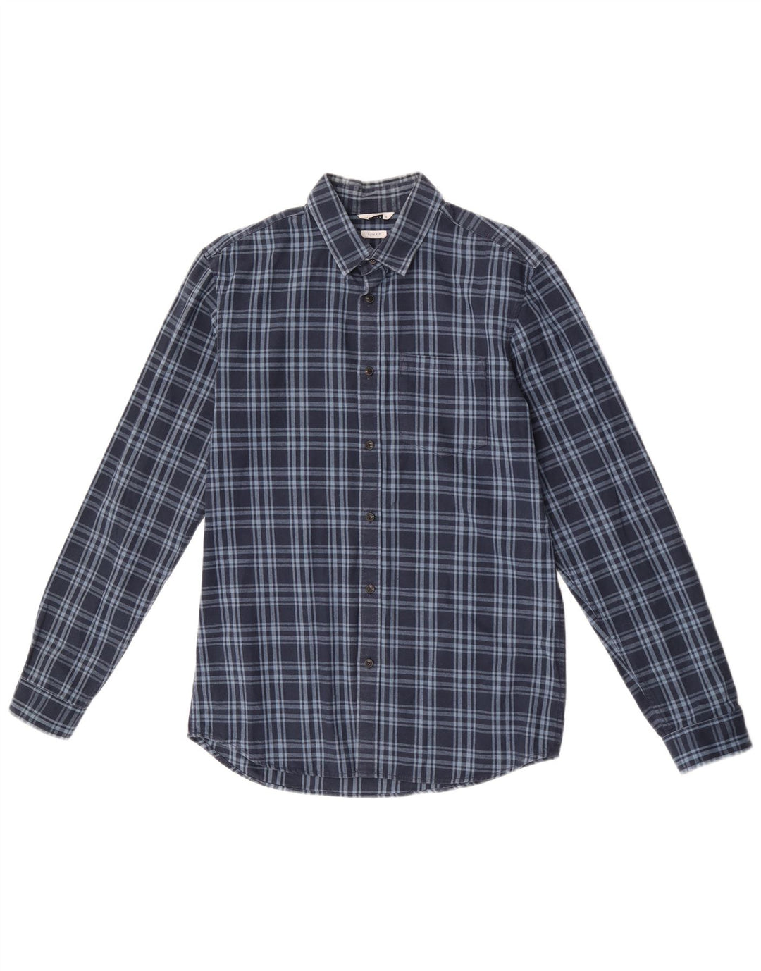 Cămașă Jack & Jones Slim Fit Flanel pentru bărbați, cu carouri medii bleumarin