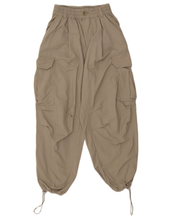 Pantaloni cargo pentru femei Zara, loose fit, XS W25 L25, nailon verde