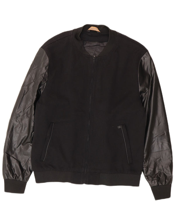 Bomber pentru bărbați Zara UK 42 XL Poliester negru
