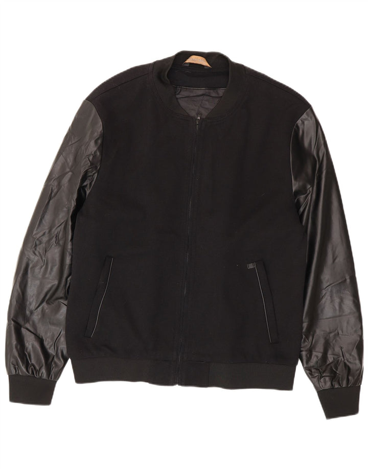 Bomber pentru bărbați Zara UK 42 XL Poliester negru