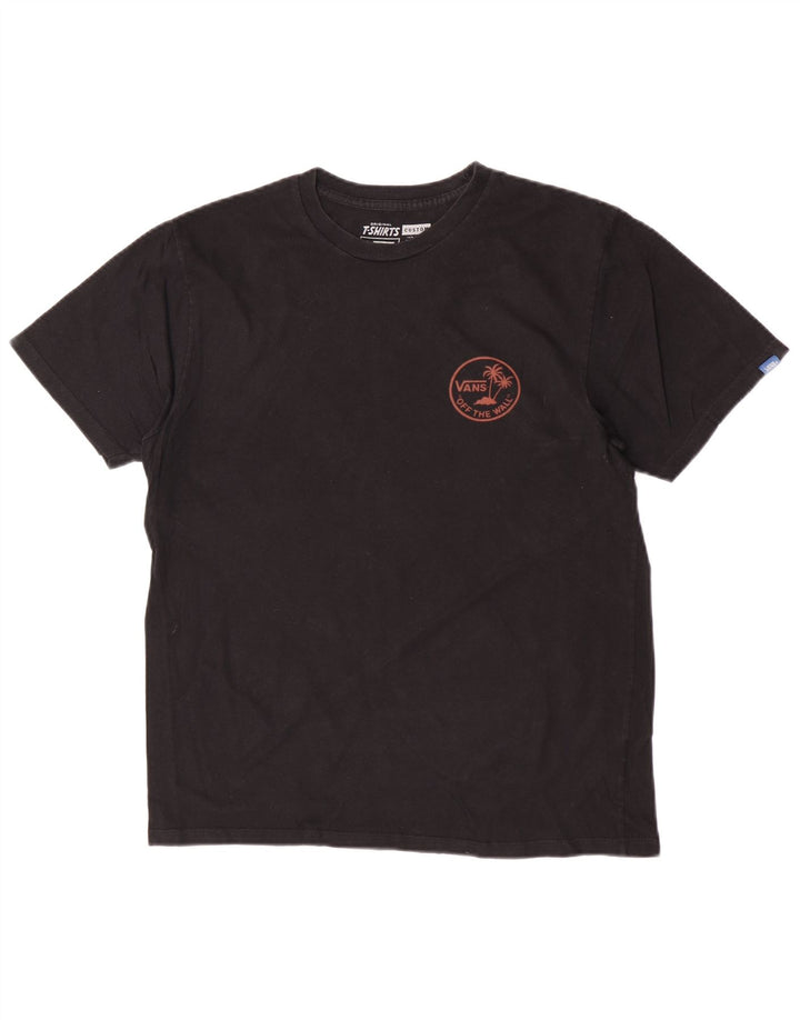 Tricou grafic Vans pentru bărbați Top mediu din bumbac negru