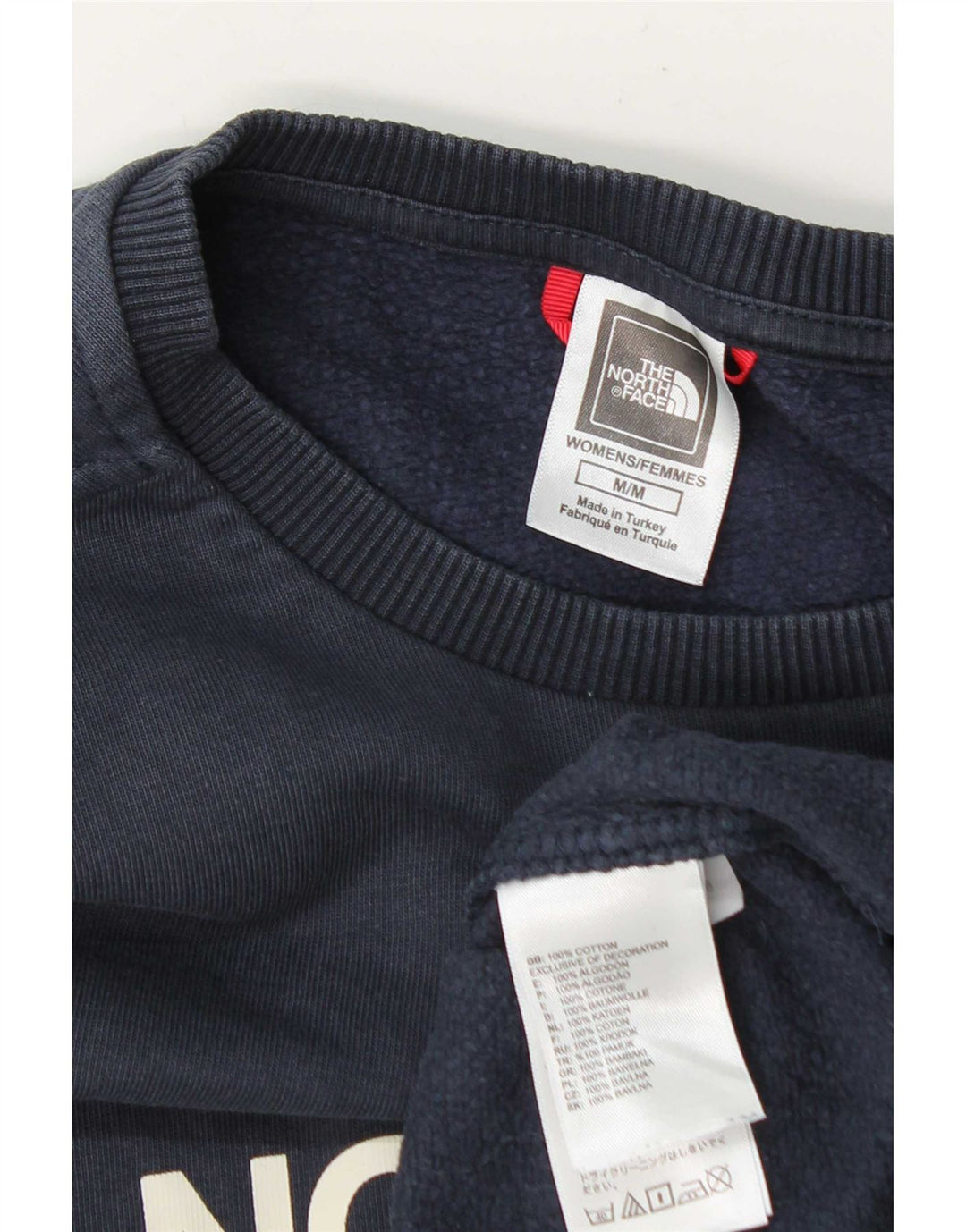 Pulover grafic pentru femei The North Face UK 14 Medium Bleumarin