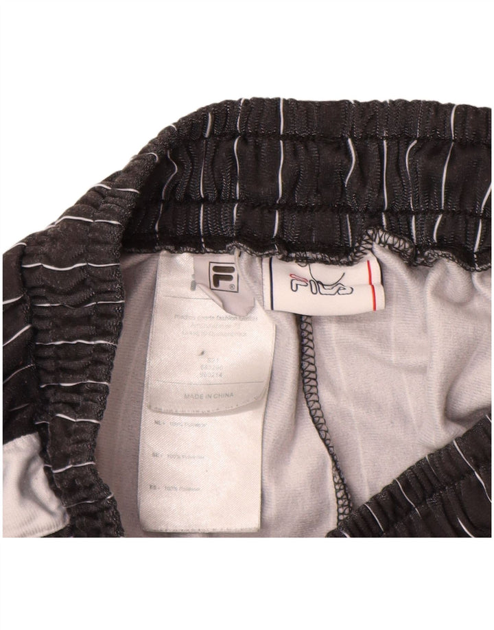 Pantaloni de trening Fila pentru femei UK 10/12 Medium Black Pinstripe Poliester