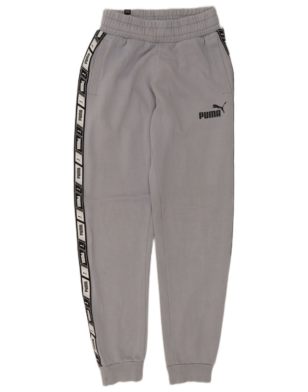 Pantaloni de trening cu grafică Puma pentru bărbați Pantaloni de jogging XS, gri, bumbac color bloc