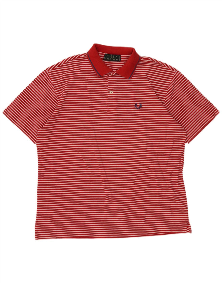 FRED PERRY Tricou polo pentru bărbați, cu dungi roșii mari