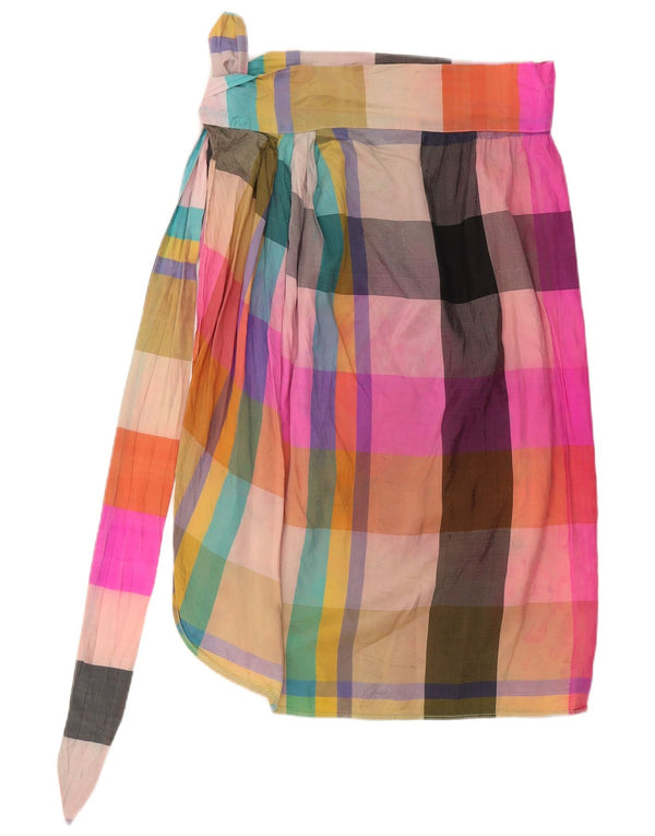 Fusta Wrap pentru femei i Blues IT 42 Medium W26 Mătase cu carouri multicolore