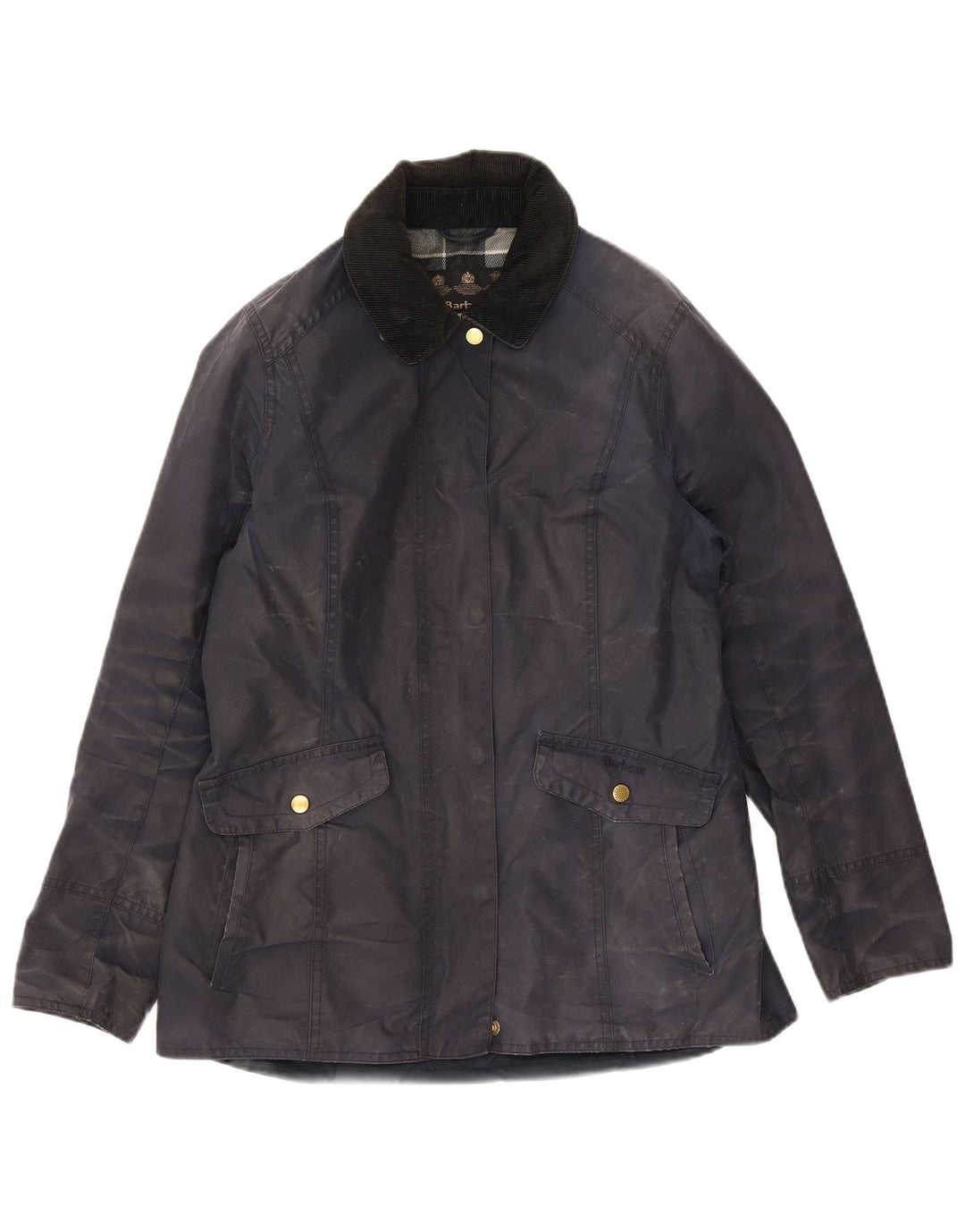 Jachetă pentru femei Barbour din bumbac ceruit UK 10 mic Bumbac bleumarin