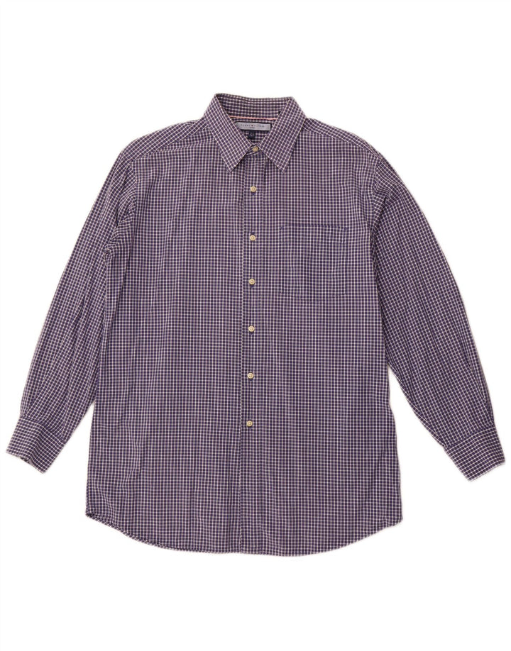 Cămașă pentru bărbați TOMMY HILFIGER, cu carouri, mărimea 15 1/2 medie, bumbac bleumarin